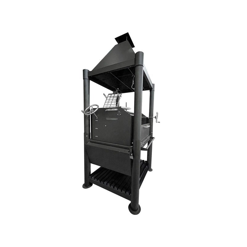 Tagwood BBQ02SIB The Beast Argentine Gaucho Grill - Black | Angle View