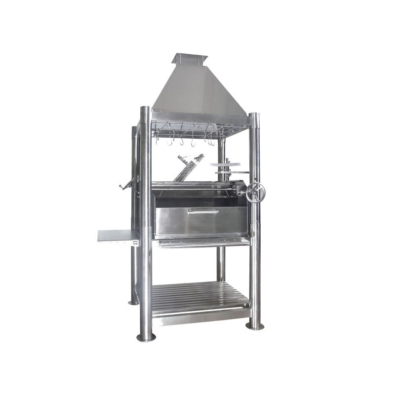 Tagwood BBQ02SS The Beast Silver Bullet Argentine Santa Maria Gaucho Grill - 304 Stainless Steel