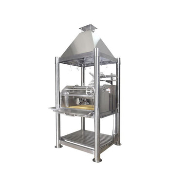 Tagwood BBQ02SS The Beast Silver Bullet Argentine Santa Maria Gaucho Grill - 304 Stainless Steel | View 2