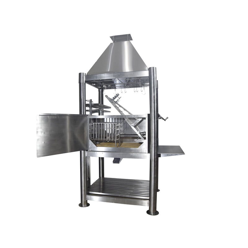 Tagwood BBQ02SS The Beast Silver Bullet Argentine Santa Maria Gaucho Grill - 304 Stainless Steel | View 5