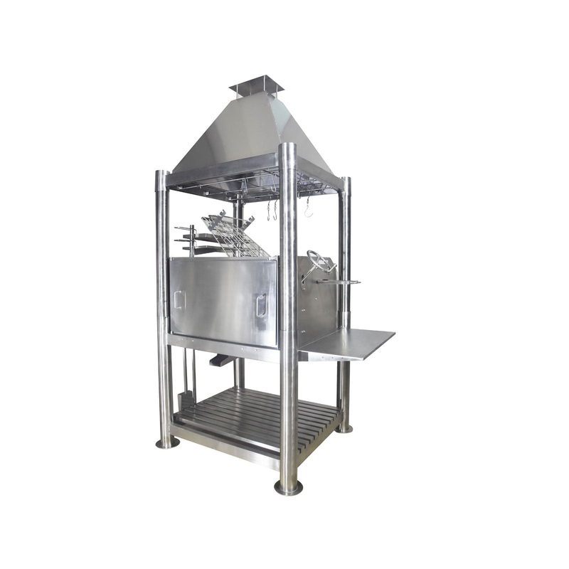 Tagwood BBQ02SS The Beast Silver Bullet Argentine Santa Maria Gaucho Grill - 304 Stainless Steel | View 6