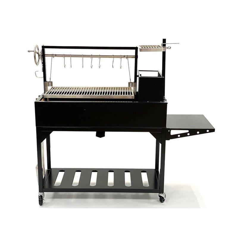 Tagwood BBQ03SI Argentine Santa Maria Wood Fire & Charcoal Gaucho Grill - Black Steel | View 8