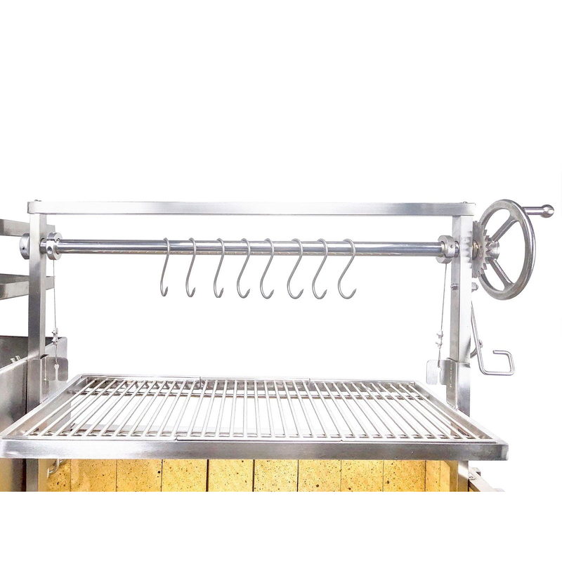 Tagwood BBQ03SS Argentine Santa Maria Wood Fire & Charcoal Gaucho Grill - 304 Stainless Steel | View 5