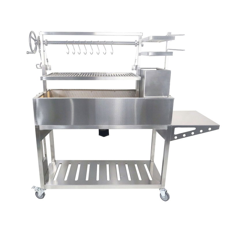 Tagwood BBQ03SS Argentine Santa Maria Wood Fire & Charcoal Gaucho Grill - 304 Stainless Steel | View 3