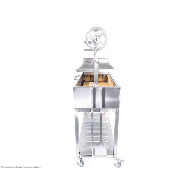 Tagwood BBQ03SS Argentine Santa Maria Wood Fire & Charcoal Gaucho Grill - 304 Stainless Steel | View 6