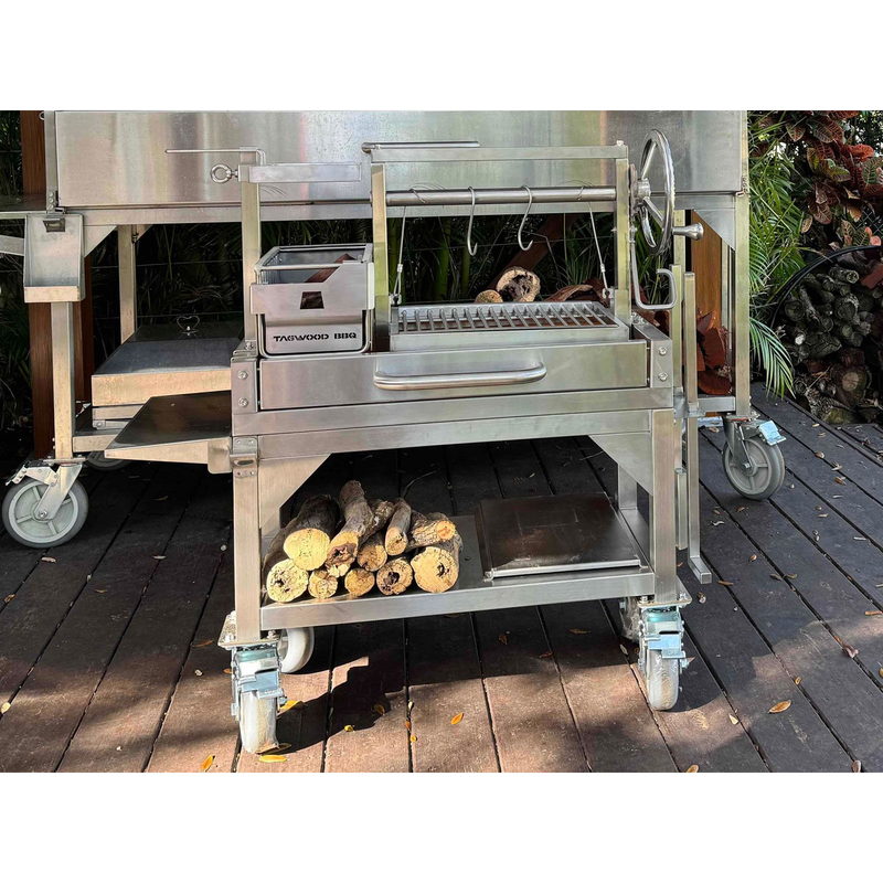 Tagwood BBQ03SS Argentine Santa Maria Wood Fire & Charcoal Gaucho Grill - 304 Stainless Steel | Lifestyle