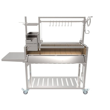 Tagwood BBQ03SS Argentine Santa Maria Wood Fire & Charcoal Gaucho Grill - 304 Stainless Steel