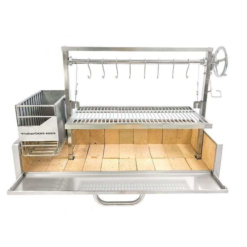 Tagwood BBQ05SS Built-In Santa Maria Grill | Front View With Brasero