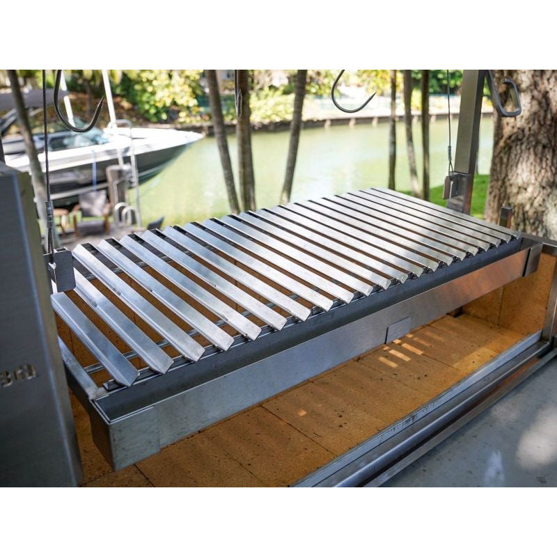Tagwood BBQ06SS Argentine Santa Maria Gaucho Grill | 304 Stainless Round-Bar Grate Detail