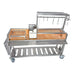 Tagwood BBQ06SS Argentine Santa Maria Gaucho Grill | Angle View With Clamp Grill And Roof Grill