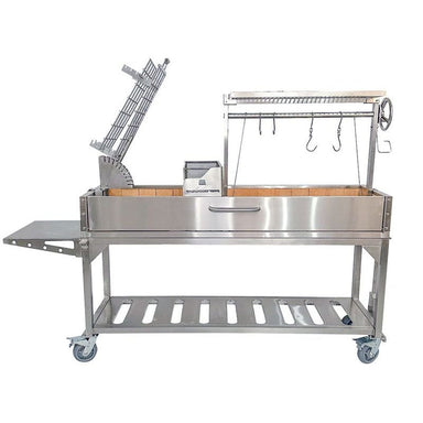 Tagwood BBQ06SS Argentine Santa Maria Wood Fire & Charcoal Gaucho Grill - 304 Stainless Steel