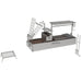 Tagwood BBQ08SS Built-In Santa Maria Grill With Clamp | Angle View With Fixed Small Grill