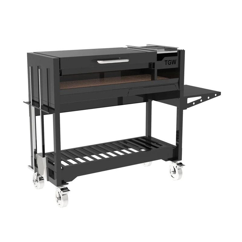 Tagwood BBQ18SI Chief Series Argentine Wood Fire & Charcoal Gaucho Grill - Black Steel | View 4
