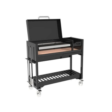 Tagwood BBQ18SI Chief Series Argentine Wood Fire & Charcoal Gaucho Grill - Black Steel