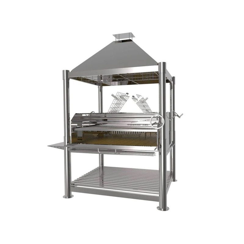 Tagwood BBQ22SS XL Argentine Santa Maria Gaucho Grill - 304 Stainless Steel | View 3