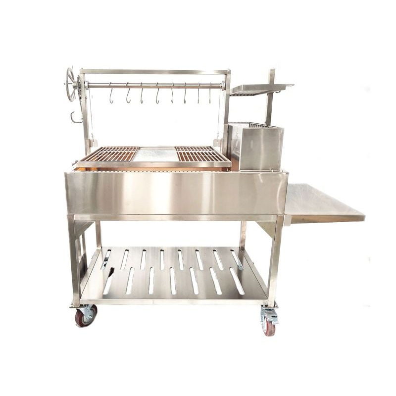 Tagwood BBQ23SS XL Argentine Santa Maria Gaucho Grill | Front View With Side Table