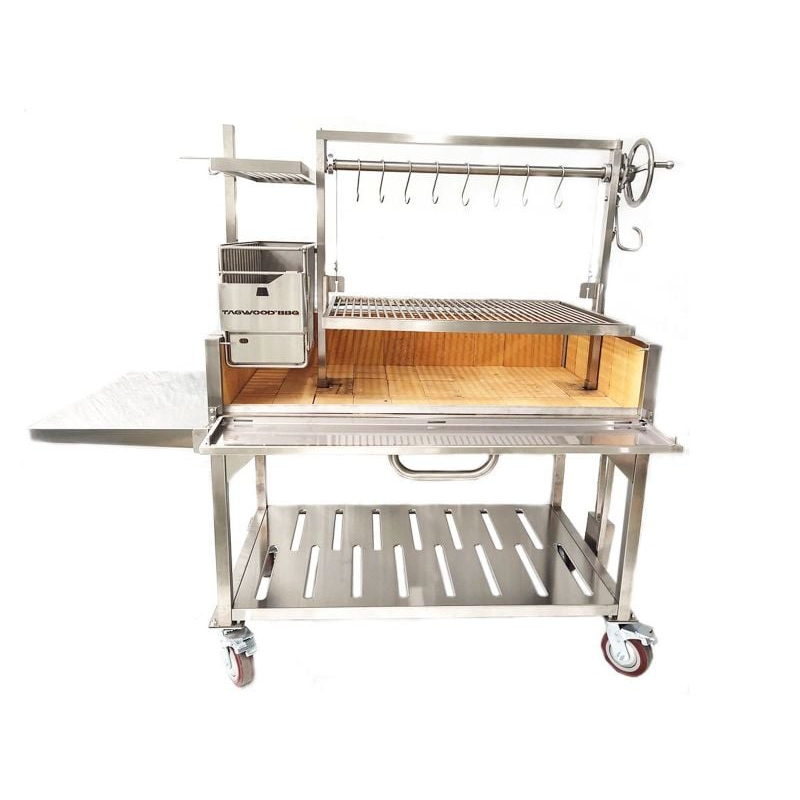 Tagwood BBQ23SS XL Argentine Santa Maria Wood Fire & Charcoal Gaucho Grill - 304 Stainless Steel