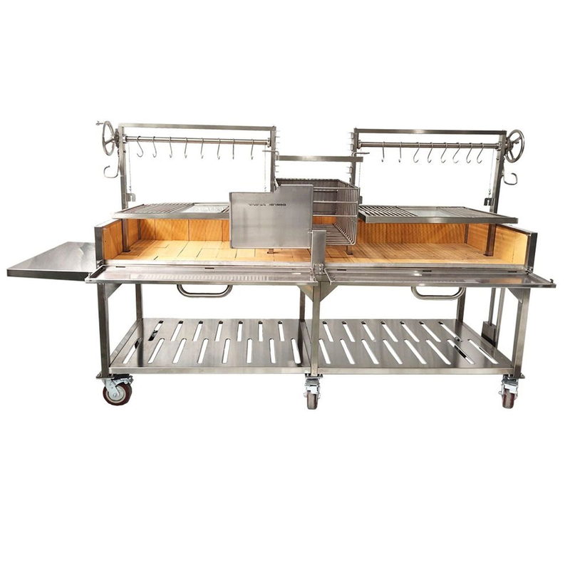 Tagwood BBQ24SS XL Double Argentine Santa Maria Gaucho Grill - 304 Stainless Steel | View 2