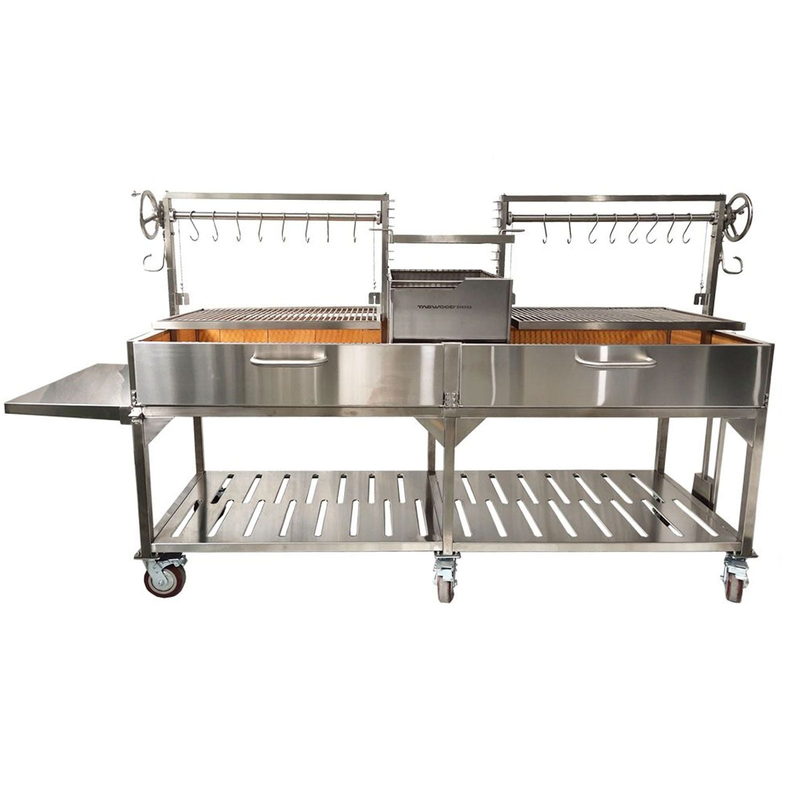 Tagwood BBQ24SS XL Double Argentine Santa Maria Gaucho Grill - 304 Stainless Steel