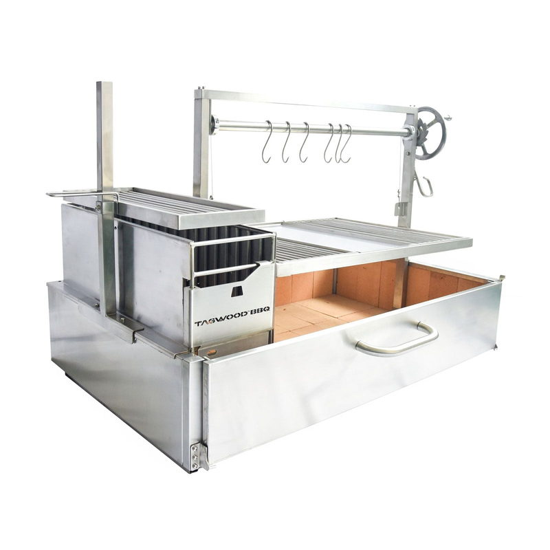 Tagwood BBQ25SS XL Built-In Santa Maria Grill | Side View