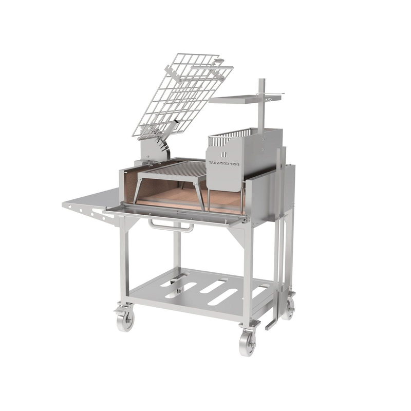 Tagwood BBQ33SS Argentine Clamp Grill With Firebox - 304 Stainless Steel | View 3