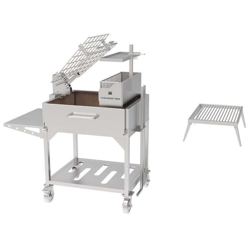 Tagwood BBQ33SS Argentine Clamp Grill With Firebox - 304 Stainless Steel | View 6
