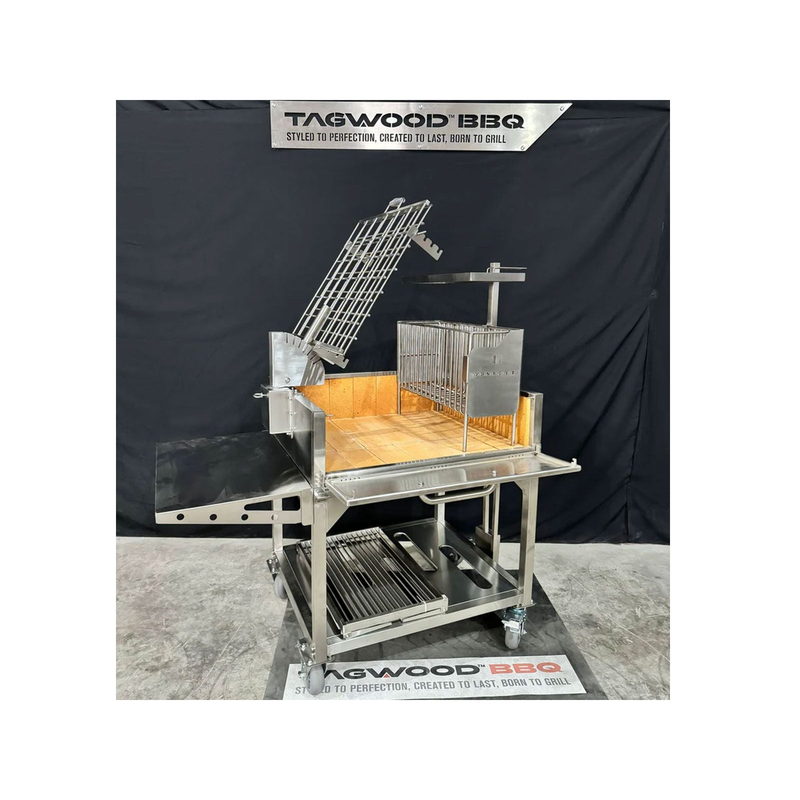 Tagwood BBQ33SS Argentine Clamp Grill With Firebox - 304 Stainless Steel | View 8