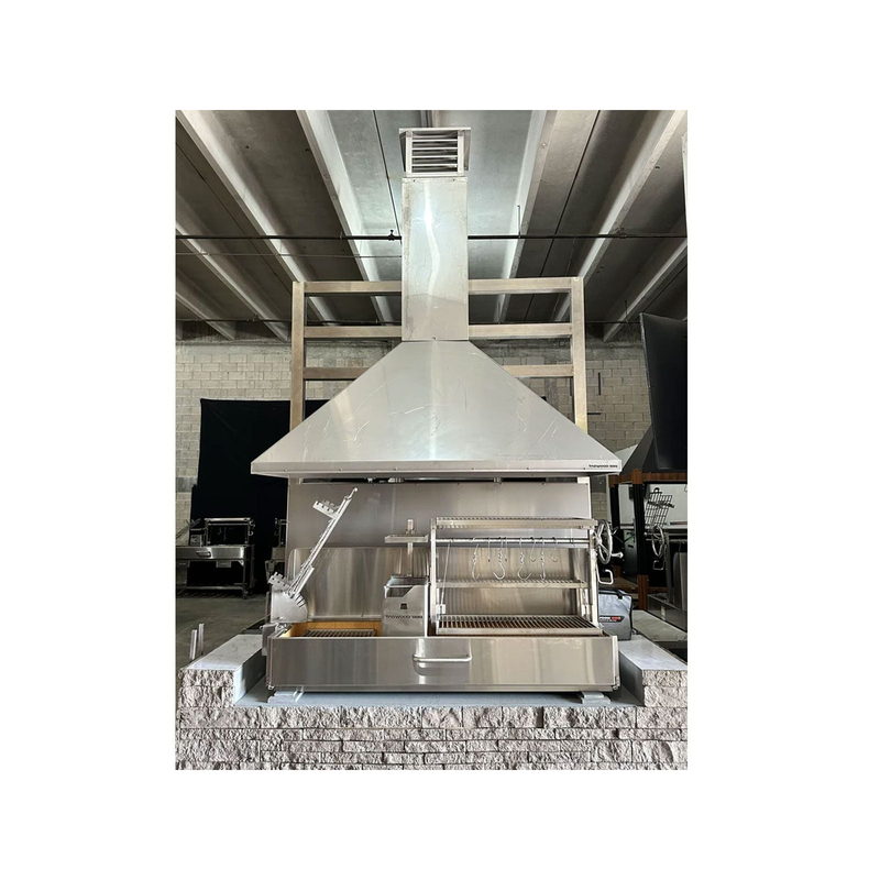 Tagwood Smoke Hood 05SS | Installed Above Built-In Santa Maria Grill