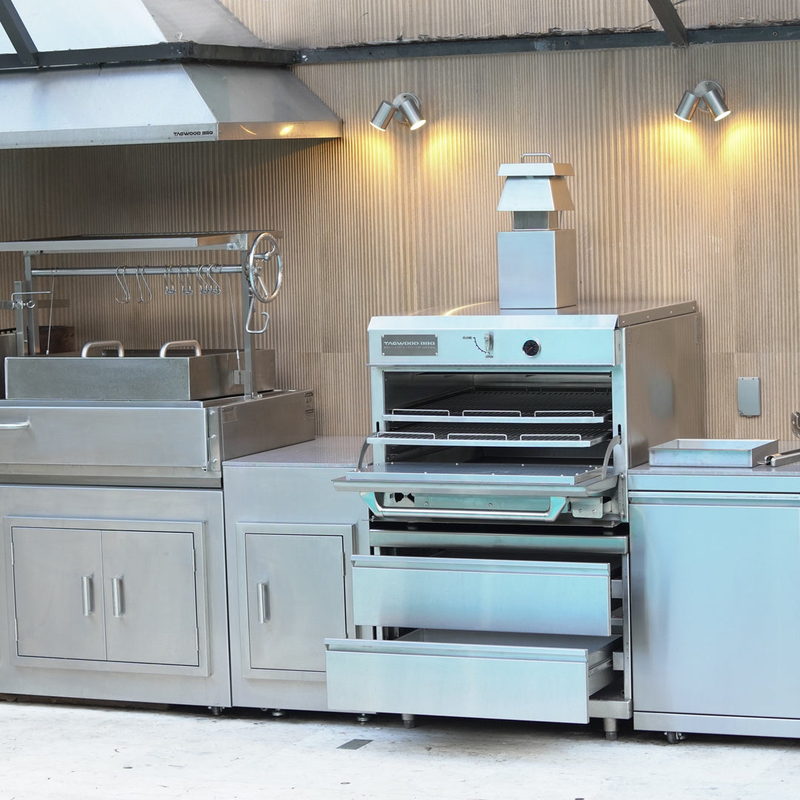 Tagwood TAG02 Charcoal Oven Fire Grill With TAG07 Base Cabinet - 304 Stainless Steel