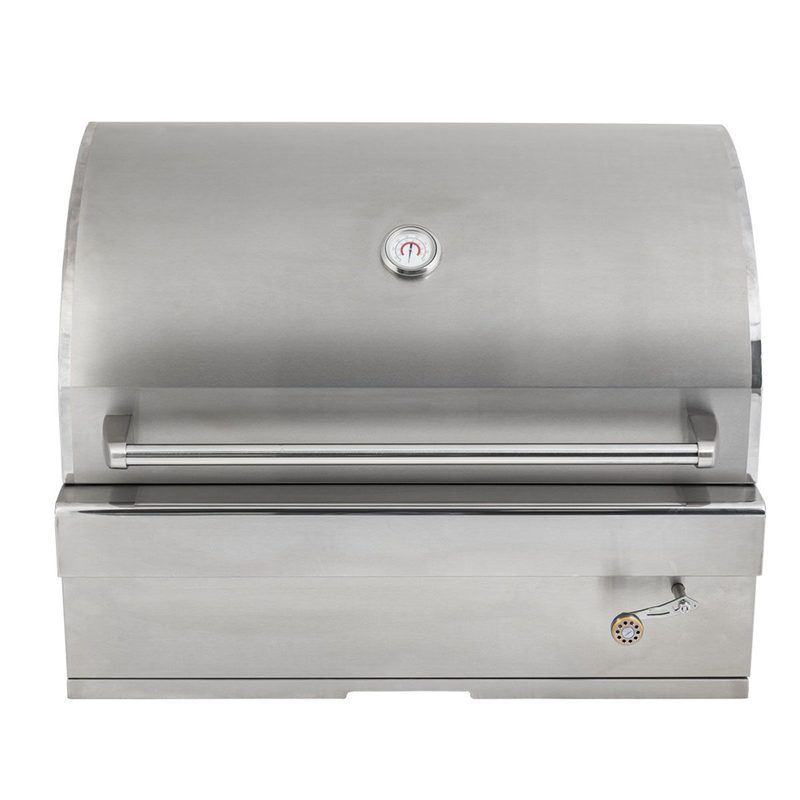 Turbo Charcoal 32-Inch Built-In Stainless Steel BBQ Grill with Charcoal Tray - 32CHARCOALG