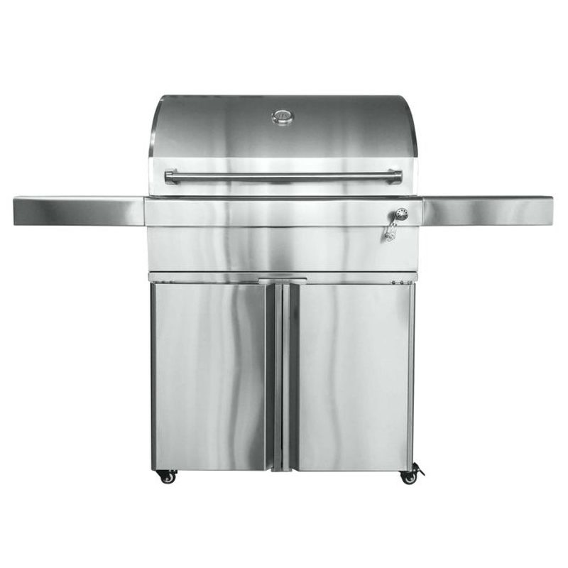 Turbo Charcoal 32-Inch Freestanding Stainless Steel BBQ Grill - 32CHARCOALG / 4BRNCART