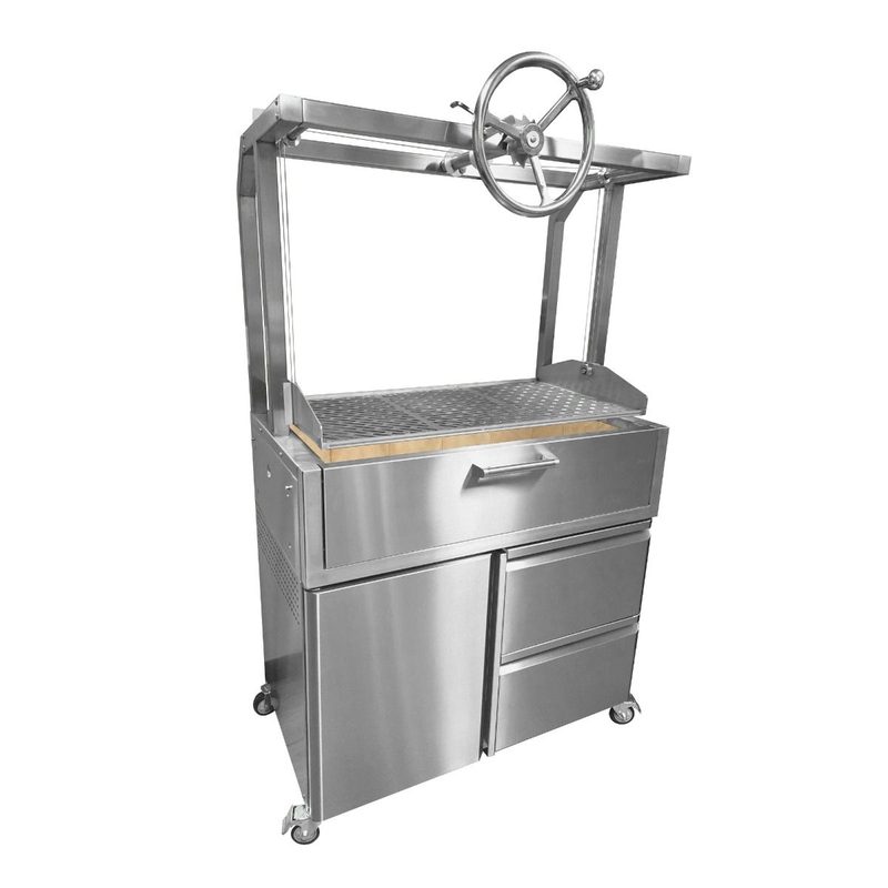 Turbo 39-Inch Freestanding Santa Maria Charcoal Grill - 39SANTAMARIA / 5BRNCART