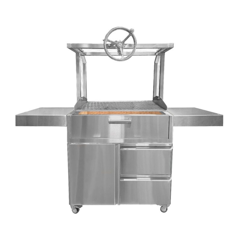 Turbo 39-Inch Freestanding Santa Maria Charcoal Grill - 39SANTAMARIA / 5BRNCART