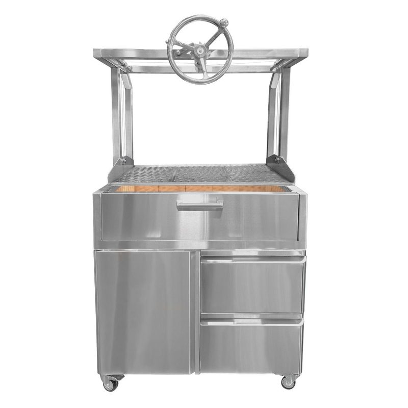 Turbo 39-Inch Freestanding Santa Maria Charcoal Grill - 39SANTAMARIA / 5BRNCART