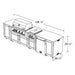 WeatherStrong 126 inch Breakwater island dimensions 126.5 by 29.5 by 35.5 inches