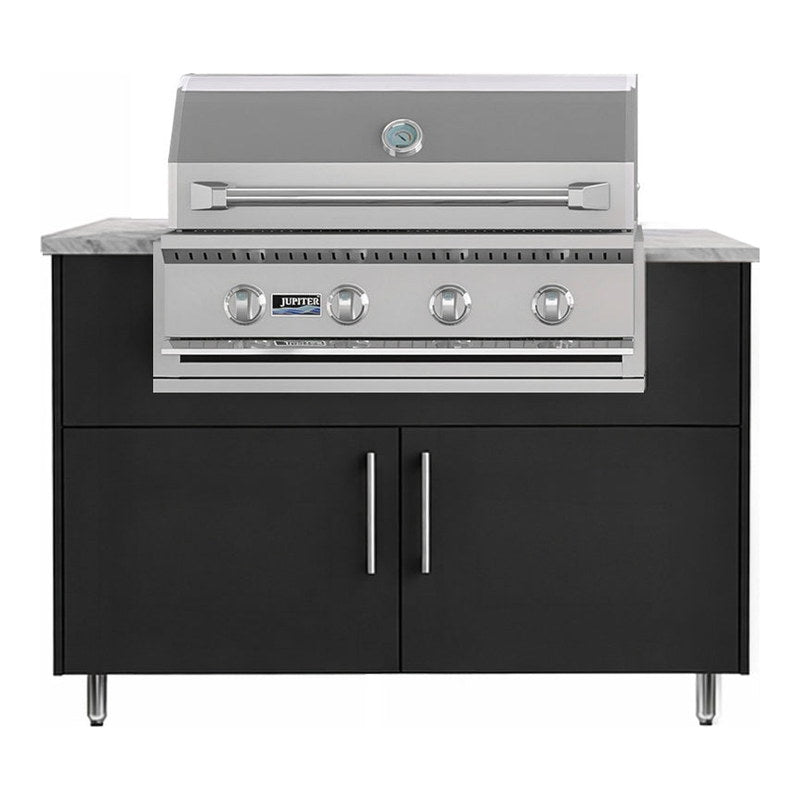 Weatherstrong 50-Inch Surf Outdoor Kitchen | Pitch Black Miami Style Cabinet