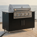 WeatherStrong 50 inch Surf outdoor kitchen island Miami Pitch Black with Jupiter 32 inch grill