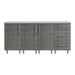 WeatherStrong 74 inch Lagoon outdoor kitchen island Sanibel Dark Ash front view