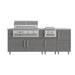 WeatherStrong 86 inch Sandbar outdoor kitchen island with side burner Miami Dark Ash front view