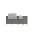 WeatherStrong Abaco 7 Ft outdoor kitchen island in Dark Ash with Blaze LTE+ grill and double side burner
