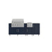 WeatherStrong Abaco Sapphire Blue outdoor kitchen island compact layout with Blaze LTE+ grill