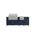 WeatherStrong Abaco 7 Ft outdoor kitchen island in Sapphire Blue with Blaze LTE+ grill and double side burner