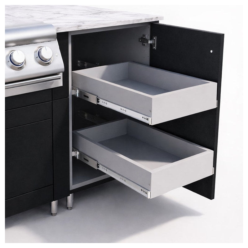 WeatherStrong 86" Sandbar Outdoor Kitchen Island with Jupiter 32-Inch Grill