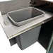 WeatherStrong outdoor kitchen pull-out stainless steel trash bin cabinet