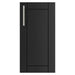 WeatherStrong Sanibel Pitch Black HDPE cabinet door with stainless steel bar handle