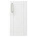 WeatherStrong Sanibel Shell White HDPE cabinet door with stainless steel bar handle