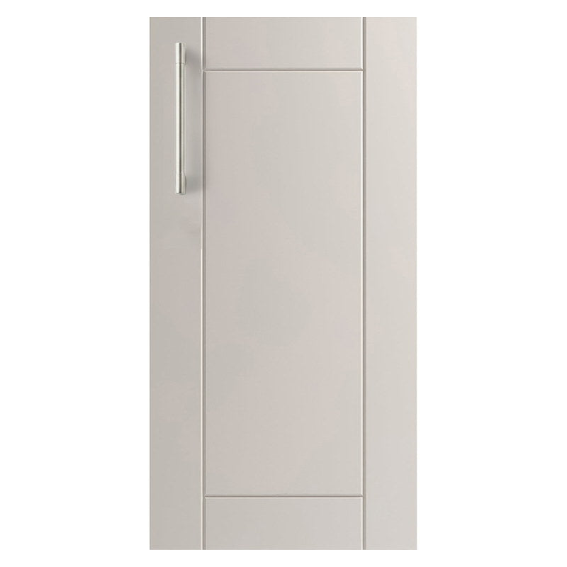WeatherStrong Sanibel Shoreline Gray HDPE cabinet door with stainless steel bar handle