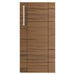 WeatherStrong Sanibel Teak HDPE cabinet door with stainless steel bar handle