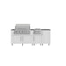 WeatherStrong Abaco Shell White outdoor kitchen island compact layout with Blaze LTE+ grill