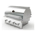 Wildfire Ember 32-inch built-in 304 stainless steel gas grill, straight-on front view with the hood closed.